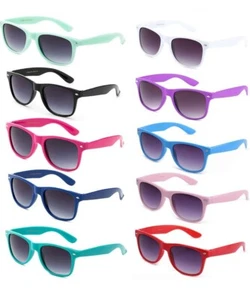 80's Classic Blue Brothers Horn Rimmed Style Retro Colors Packs Vintage Sunglass - Picture 1 of 1