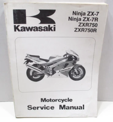 91 Kawasaki ZX 7R ZXR 750 1991 OEM manual de servicio 99924-1139-01 Foto 1 de 4