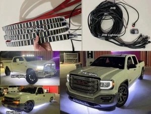 JHB 2x 4FT+2x 6.5FT Brightest QUAD ROW WHITE LED Underglow Strips Lights KIT - Picture 1 of 5