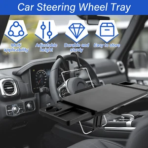 Steering Wheel Tray Foldable Car Steering Wheel Desk with Nonslip Slots EQ - Picture 1 of 10