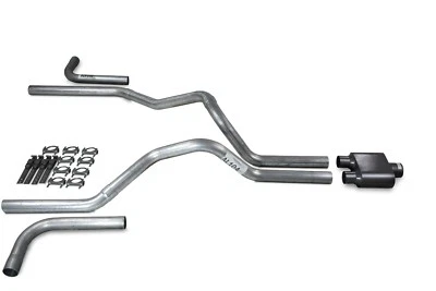 Dodge Ram 1500 94-03 2.5" Dual Exhaust Kits 1 Chamber Muffler Side Exit Foto 1 de 3