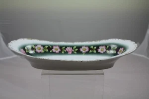 Vintage Wheelock Georgia Rose Celery Dish Vegetable Dish Serving Dish RARE! 13" - Picture 1 of 7