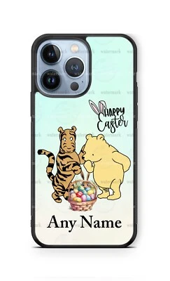 Happy Easter Winnie the Pooh & Piglet Phone Case iPhone 16 Samsung Google Moto - Image 1 of 4