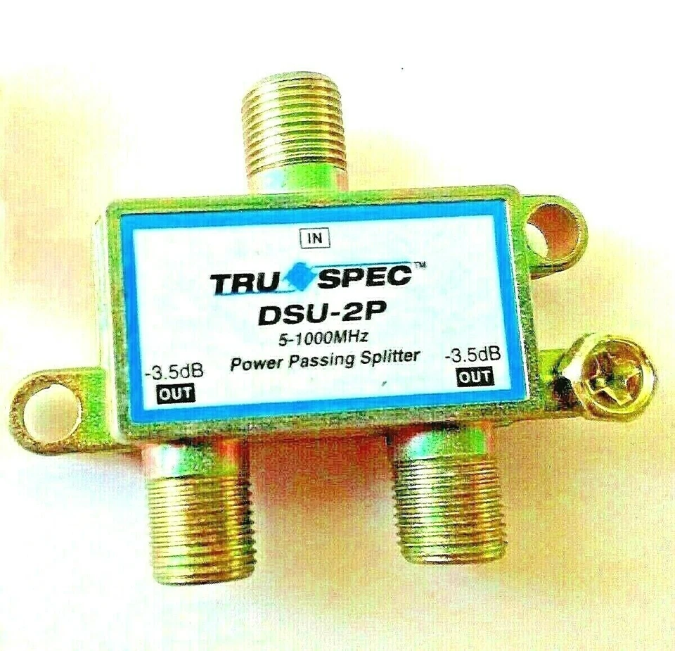 DIVISOR DE PASO DE ALIMENTACIÓN TRU-SPEC para CABLE, HDTV, ANTENA TV  Foto 1 de 1