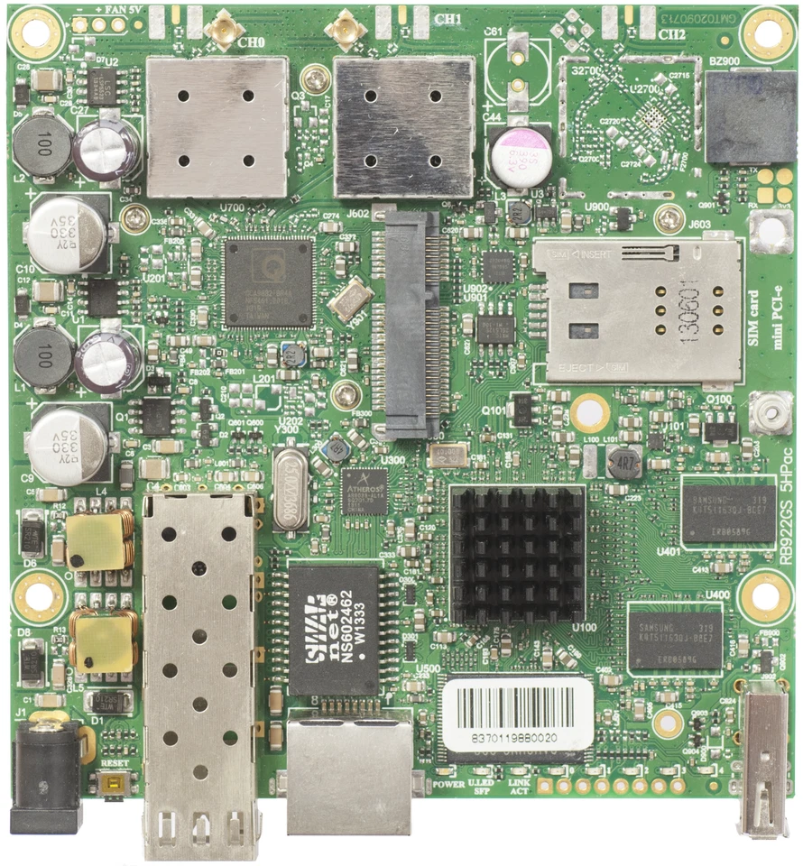 Mikrotik RB922UAGS-5HPacD RouterBOARD 802.11ac 128MB 1xSFP OSL4 PoE New - Image 1 of 1