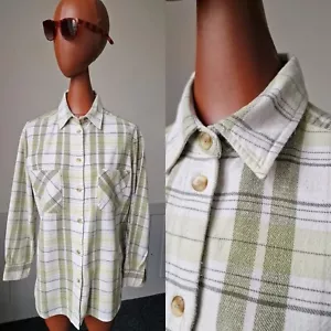 Belles Shirt Green Plaid Flannel -Sz 10- Vintage Oversize Grunge 90s AA50 - Picture 1 of 14