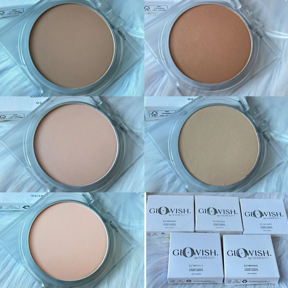 New Huda Beauty GloWish Luminous Pressed Powder Full size 10g/0.35oz~Choose one - Image 1 of 1