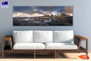 Panoramic Canvas Rock Land in Forest High Quality 100% Australian Made Quality - Picture 1 of 2
