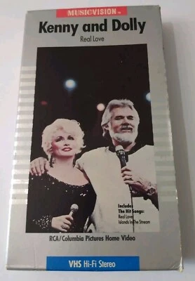 VTG Kenny and Dolly - REAL LOVE VHS 1985 Music Vision RCA Columbia Pictures Foto 1 de 4