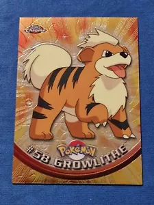 NM Growlithe #58 Chrome Topps Series 1 2000 Pokemon Card - Picture 1 of 10