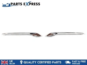 VAUXHALL INSIGNIA B 2017-2020 OE FRONT BUMPER TOP GRILL CHROME TRIMS L & R PAIR - Picture 1 of 12