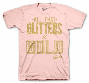 Shirt To Match Jordan 6 Gold Hoop Shoes - Glitters Tee - Picture 1 of 2