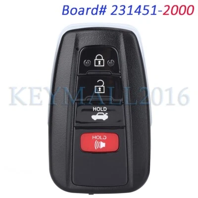 231451-2000 Smart Remote Key Fob for Toyota Corolla 2019 2020 2021 2022 HYQ14FBN Foto 1 de 4