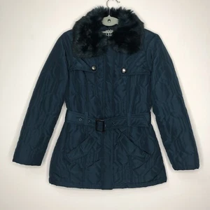 Womens The Collection DEBENHAMS Casual Blue Green Short Coat Size UK 10 - Picture 1 of 9