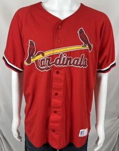 VTG 90s Authentic St. Louis Cardinals Red Jersey Russell Athletic Men’s XL USA - Picture 1 of 5