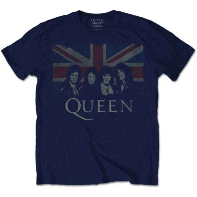 Camiseta Oficial Freddie Mercury Queen De Colección Union Jack Música Marina Británica Pequeña Foto 1 de 3