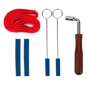 6pcs Piano Tuning Tools Piano Tuning Lever Tools Kit Long Short Mute DIY Set - Picture 1 of 3