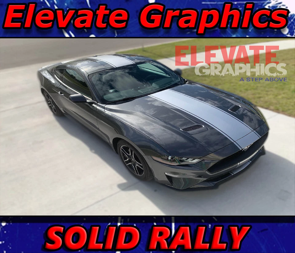 Para Ford Mustang Rayas Sólidas Rally Gráficos Vinilo 3M Calcomanías Pegatinas 2018-2023 Foto 1 de 4