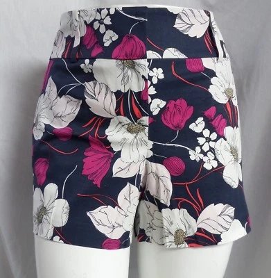 ANN TAYLOR BLUE MULTI FLORAL PRINT CASUAL DRESS SIGNATURE SHORTS SIZE: 12P NWT - Image 1 of 3