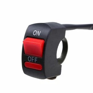 Motorcycle ATV 7/8" Handlebar Light Horn ON-OFF Switch Pit Bike Kill Button - Picture 1 of 11