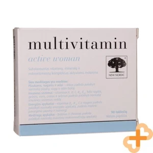 NEW NORDIC Multivitamin Active Woman 90 Tablets Skin Hair Nails Immune System - Picture 1 of 24