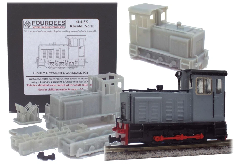 Fourdees Rheidol Baguley Diesel Locomotive 009 / OO9 Kit for Farish 08 chassis - Image 1 of 1