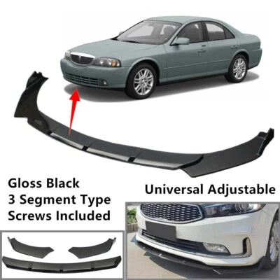 Universal 3 Segment Fit For Lincoln LS 00-06 Front Bumper Lip Splitter Spoiler Foto 1 de 4