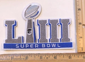 2019 Super Bowl LIII 53 Logo Patch NFL Football New England Patriots LA Rams 5" - Bild 1 von 2
