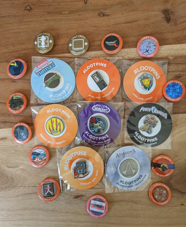 LootCrate Lootpins Sammlung (21 Stück, 2014-2017, Selten) - Bild 1 von 3