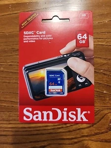 SANDISK SDXC CARD 64 GB BRAND NEW SDSDB-064G-A46 - Picture 1 of 2