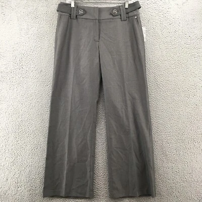 Pantalón de vestir Apt.9 para mujer 14 (actual 34X32) gris con cinturón tiro medio cremallera NUEVO Foto 1 de 4