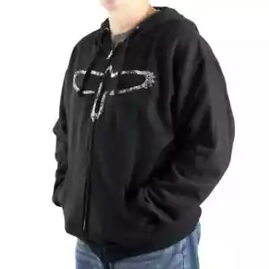 ⭕️ PRS Paul Reed Smith Guitars 12-Fret Bird Full Zip Hoodie Black Size-M NWT - Picture 1 of 2
