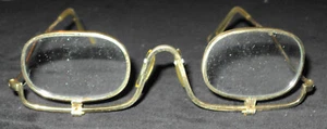 Vintage Gold Colored Metal Flip Eyeglass Frames - Picture 1 of 3