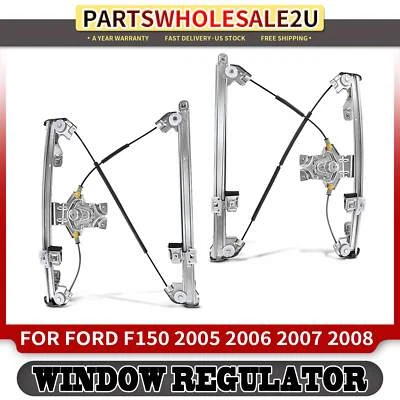 2x Regulador de Janela Manual Frontal Esquerda e Direita para Ford F150 2005 2006 2007 2008 - Imagem 1 de 4