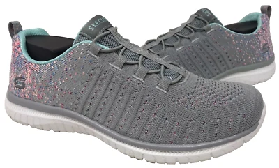 Zapatos cómodos sin cordones para mujer Skechers Virtue gris/blanco talla: 9,5 #104411 88O Foto 1 de 4
