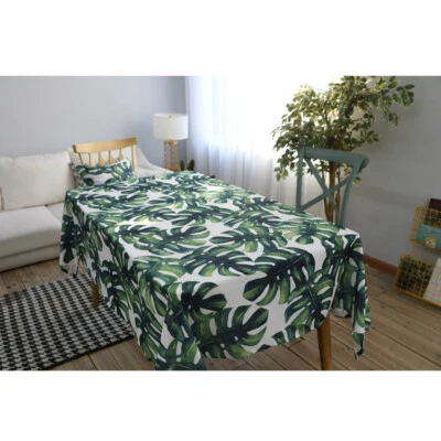 Tropical Plants Printed Table Cloth Tablecloth Dining Tea Table Cover Home Decor - Image 1 of 4