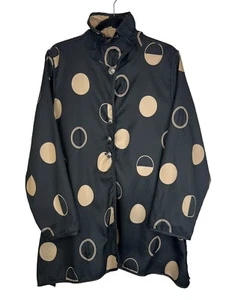 NEW I-Reversibles Water Repellant Coat Size XL Pockets Art to Wear Polka Dot - Picture 1 of 10
