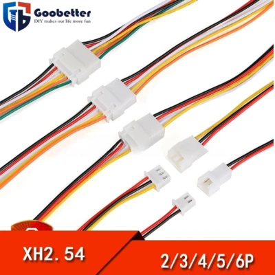 JST XH 2,54mm 2 Pin Stecker / Buchse Kabelverbinder Buchse mit 20cm Kabel 26AWG - Bild 1 von 4