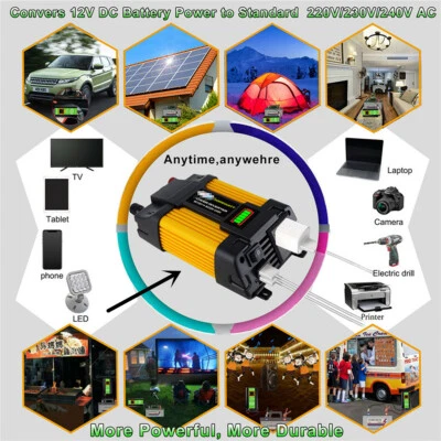 Convertidor solar inversor de energía para automóvil 6000W Peaks Power 12V DC a 110V 220V CA Foto 1 de 4