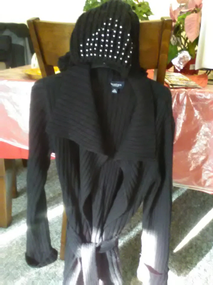 Suéter de punto para mujer con sombrero de punto a juego, talla XL Foto 1 de 2