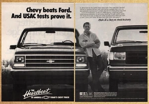 Chevy Heartbeat Pick Up Truck C1500 - 2 Seiten Vintage Druck Poster Kunst 1987 - Bild 1 von 5