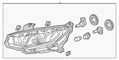 Подлинная фара в сборе Honda L 33150-TBA-A01 - Изображение 1 из 2