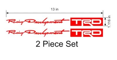 2 件丰田 TRD 赛车贴花苔原 Supra MR2 Celica Corolla FJ 塔科马 JDM — 第 1/4 张图片