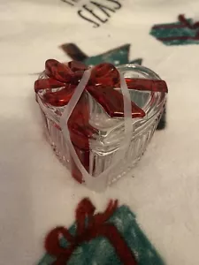 Heart Bow Glass Storage Jewellery Organiser Tj Tk Maxx Christmas Valentines - Picture 1 of 4