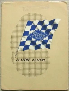 RILEY 1 ½ & 2 ½ LITRE Car Sales Brochure c1950 Connolly Artwork - Picture 1 of 5