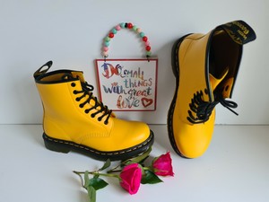 bright yellow doc martens