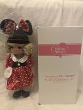 Rare New Disney Precious Moment Doll Minnie Mouse Mouseketter Blonde 13” Box Tag
