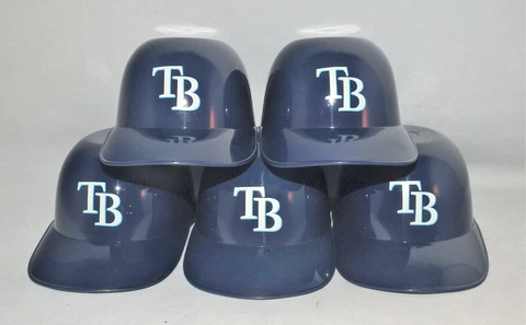Lot of (5) TAMPA BAY RAYS Ice Cream SUNDAE HELMETS New Baseball Mini Snack Bowl Cover