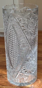 Lexie Cristal Corte Brillante 19 1/2" T Cilindro Piso Jarrón Paraguas Soporte - Imagen 1 de 11