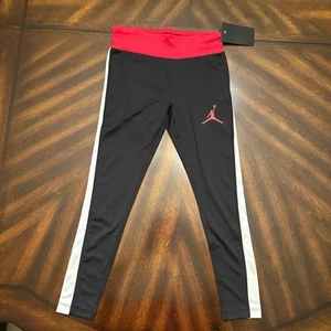NWT GIRLS GYM RED/BLACK Jordan Pants/leggings 45B753-H24 Size:Small (8-10years)  - Picture 1 of 4